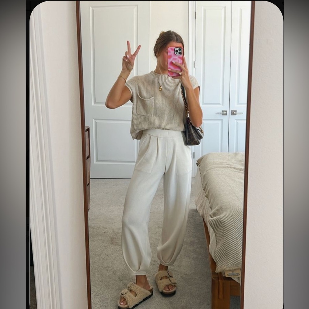 NWT Knit Cream Sweater Vest